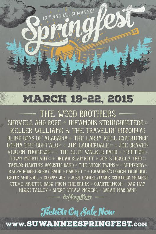 The 19th Suwannee Springfest Announces Initial Lineup