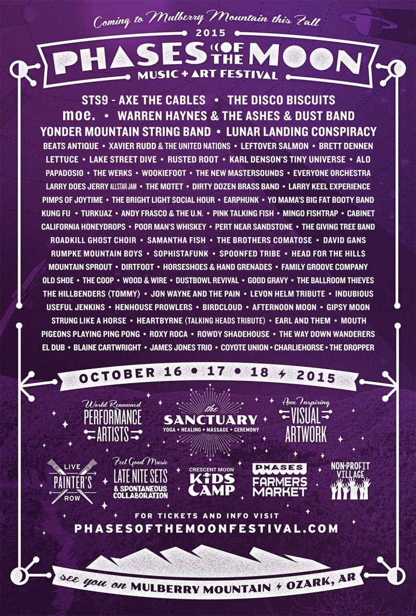 Phases of the Moon Music + Art Festival Announces Additional Artists to 2015 Lineup