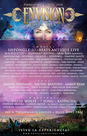 Envision Festival – Costa Rica 2016 Announces Incredible First Phase Lineup