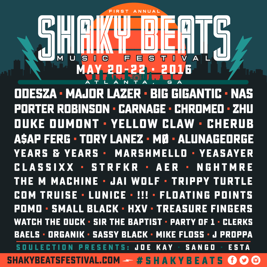 Shaky Beats Preview May 20-22, 2016 in Atlanta, GA