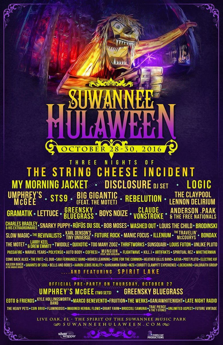 Wave Two Lineup, Pre-Party, and New Stage for 4th Annual Suwannee Hulaween