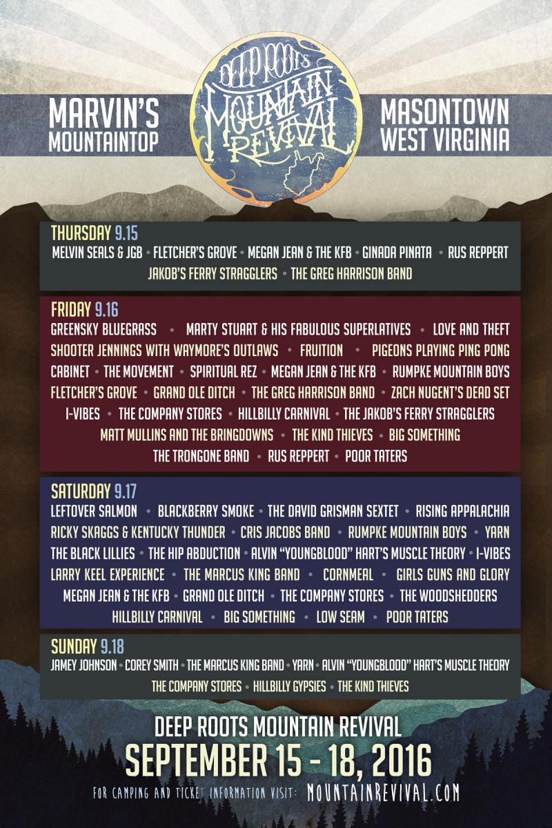 Deep Roots Mountain Revival Announces Daily Lineup!