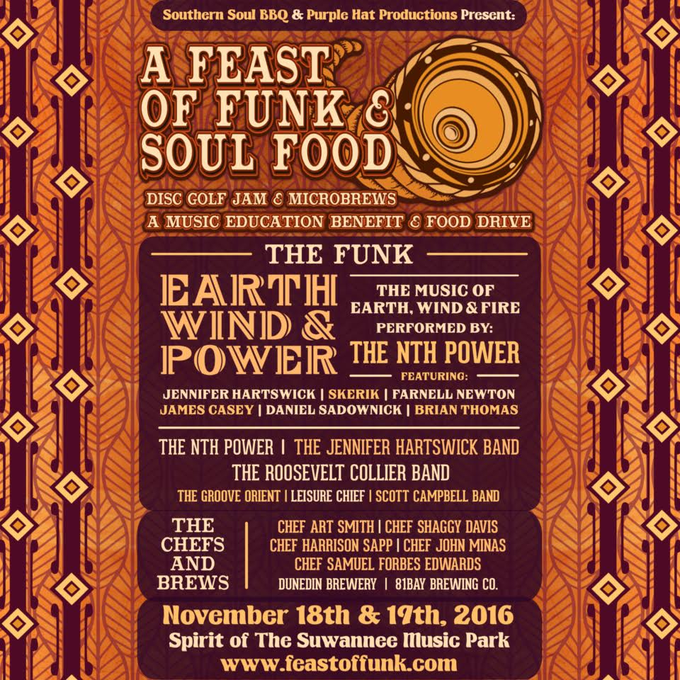 The First Annual “A Feast of Funk & Soul Food” Nov 18 & 19, Suwannee Music Park