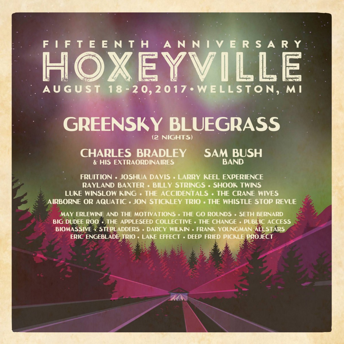 15th Annual Hoxeyville Music Festival Lineup Announcement: Greensky x2, Charles Bradley, Sam Bush Band, Larry Keel Experience & More