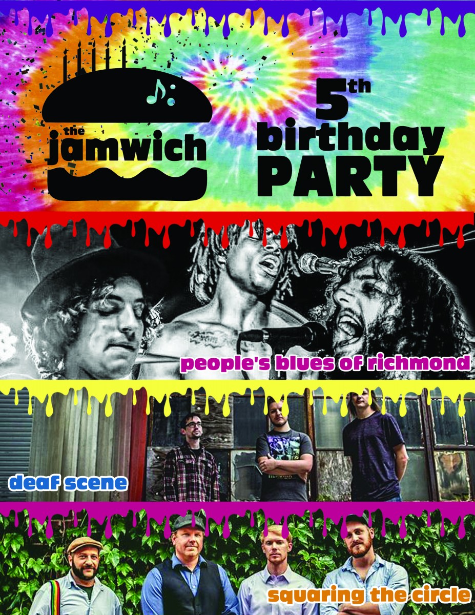 Get Excited for The Jamwich’s 5th Birthday Party TONIGHT 3.29.17 with People’s Blues of Richmond