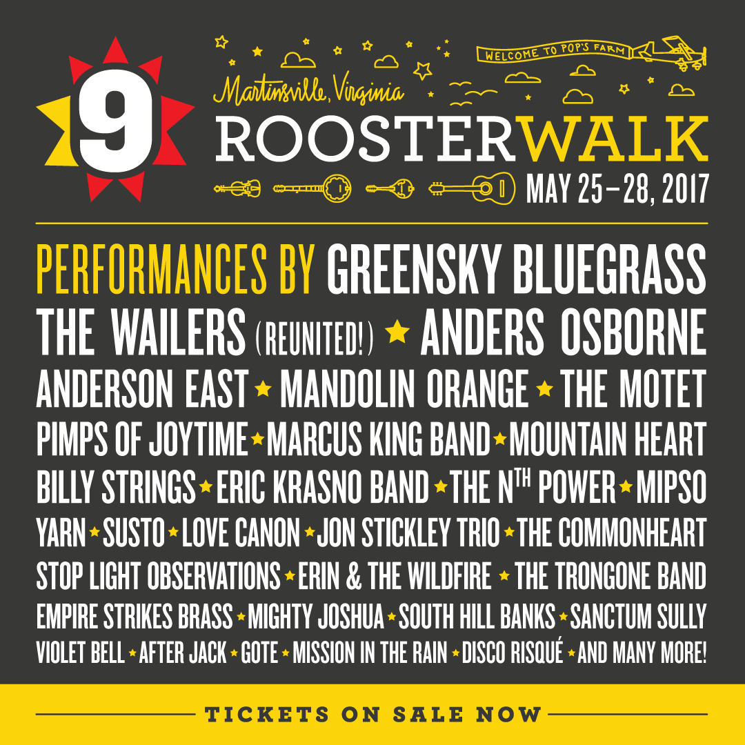 Preview: Rooster Walk Music and Arts Festival May 25-28, Martinsville, VA