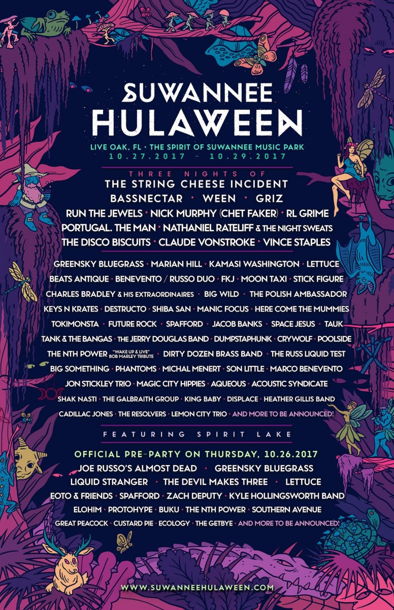 Suwannee Hulaween Announces Lineup for October 27-29, 2017