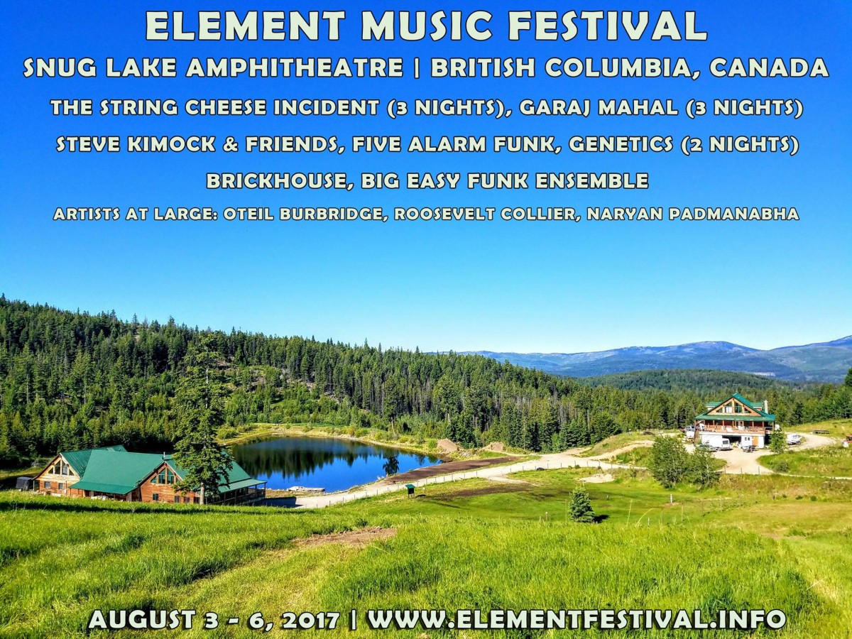 Interview with the Co-Founder of Element Music Festival Aug 3-6, 2017 in Princeton, BC