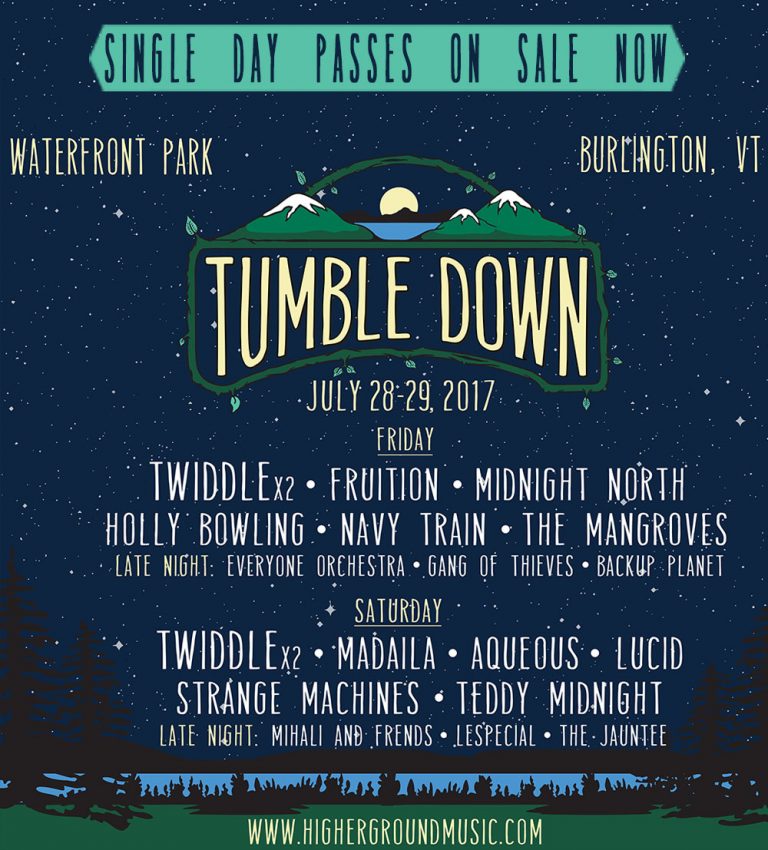 Preview: Tumble Down Festival July 28-29, 2017, Burlington, VT