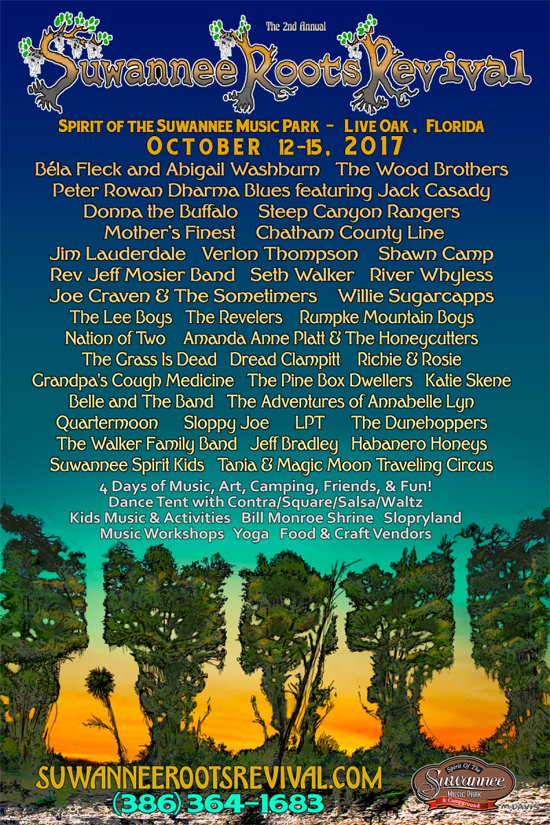Magic in the Trees: Suwannee Roots Revival Preview – Oct 12-15, 2017
