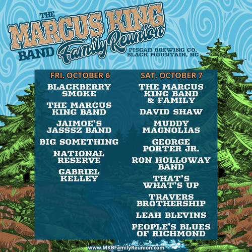 The Marcus King Band Family Reunion Announces Single Day Passes and Full Festival Lineup