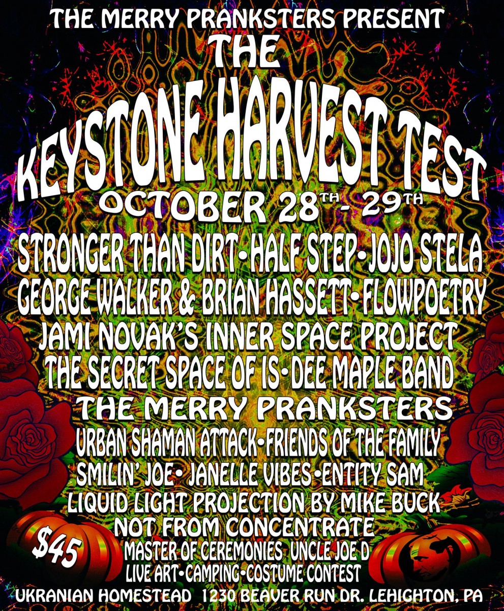 Have a Grateful Halloween Camp Out at Keystone Harvest Test Oct 28-29 at Ukranian Homestead in Lehighton, PA