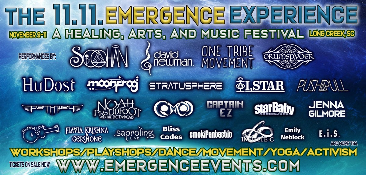What’s Up Weekly – Nov 05-11 – 11.11 Emergence Experience, DiscoGiving, Aqueous, Papadosio, Lotus & more!
