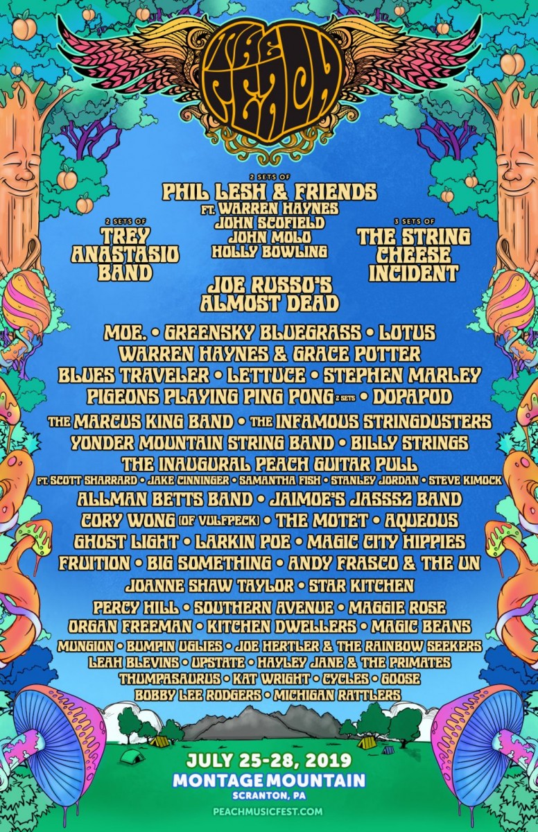 Bringing Jam Band Magic Old and New at Peach Music Festival 2019 Coming Up July 25-28