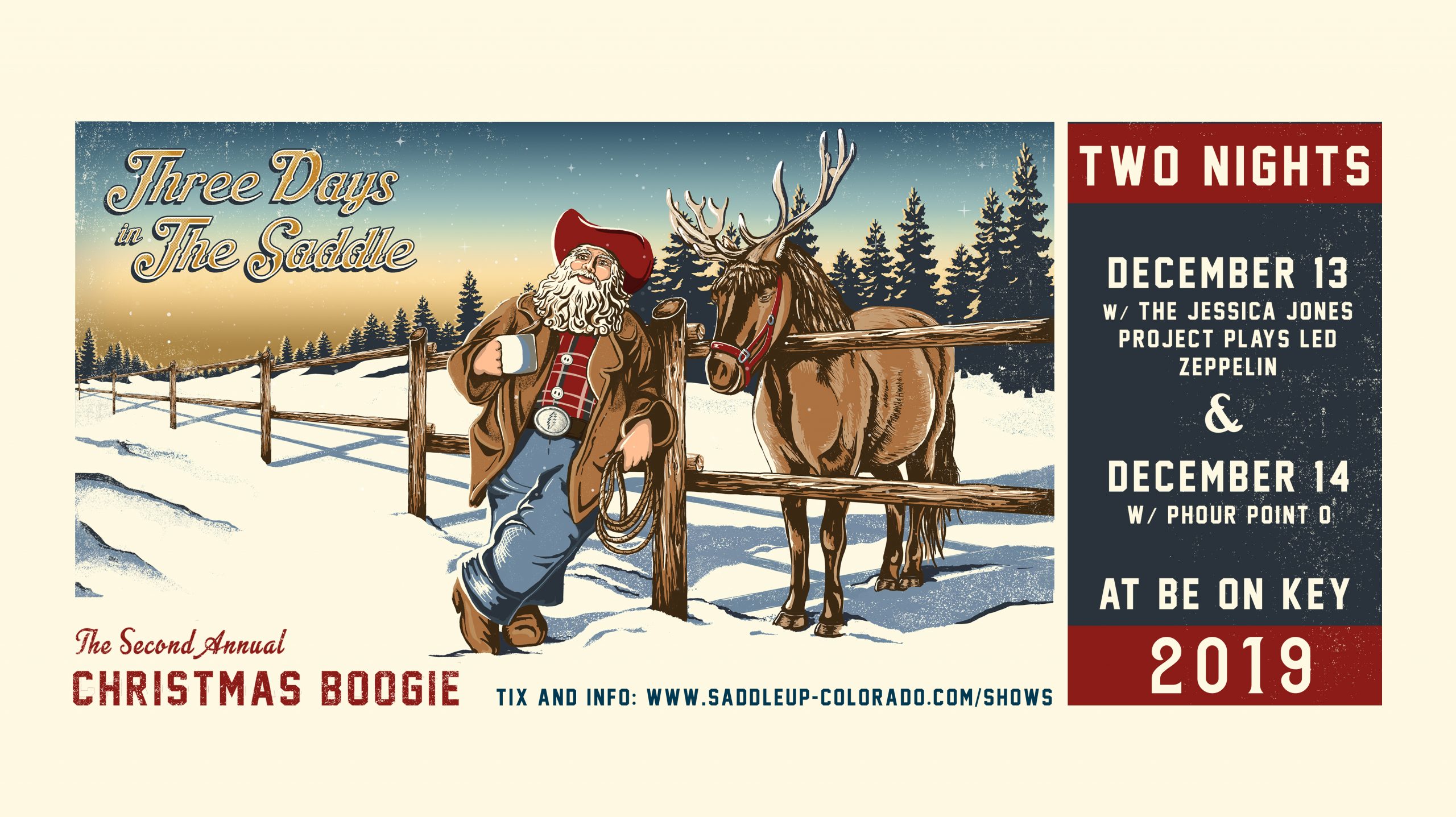 Show Preview: Xmas Boogie with Three Days in the Saddle
