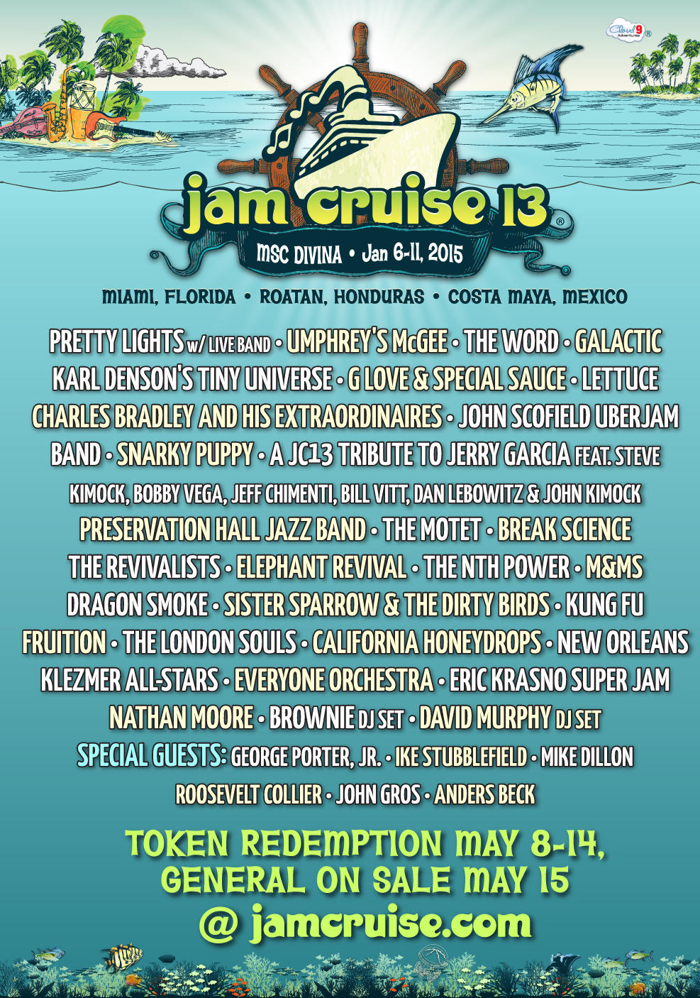 Jam Cruise 13 Announces 2015 Artist Lineup