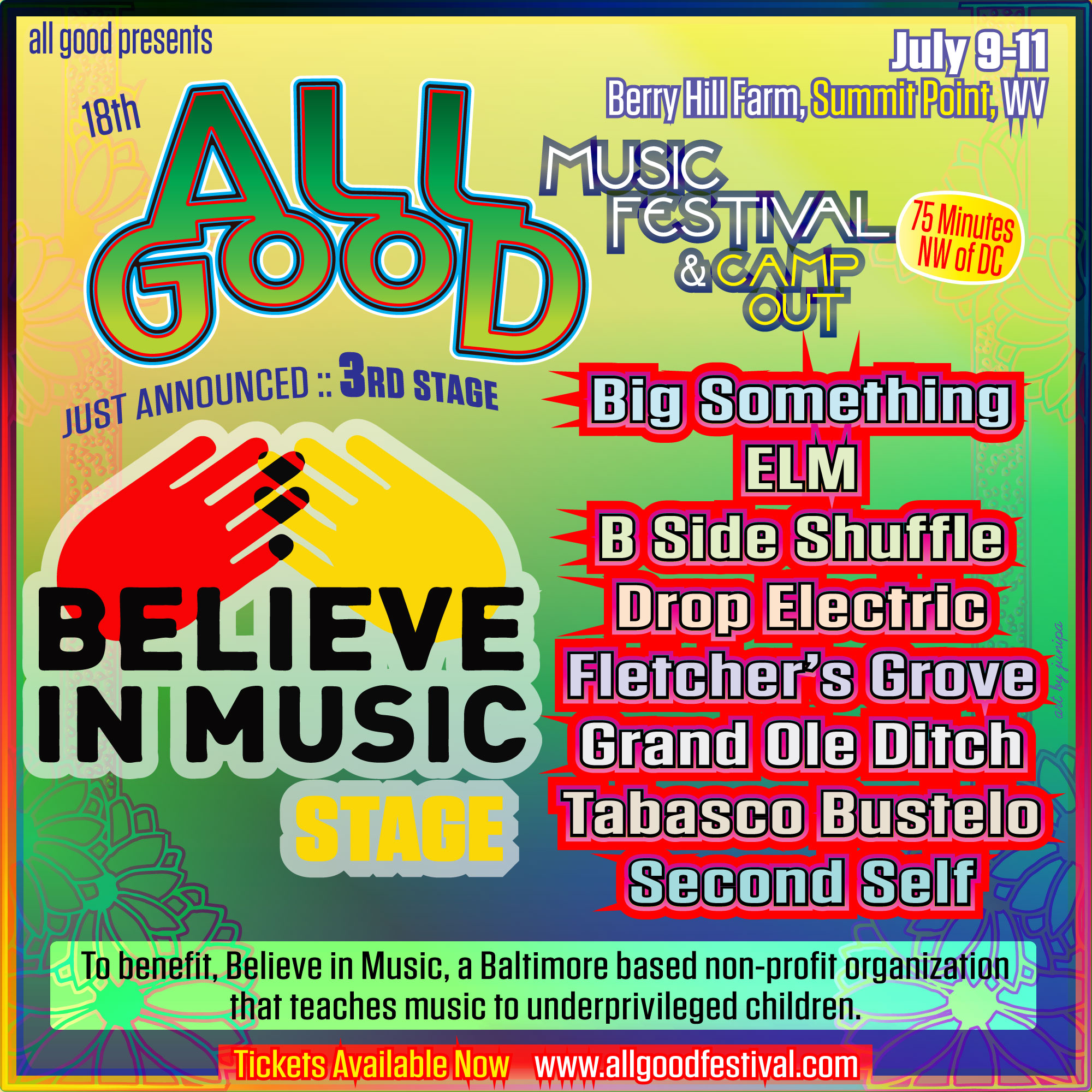 All Good Festival Announces ‘Believe in Music’ Stage; Supports Music Programs for Inner City Children