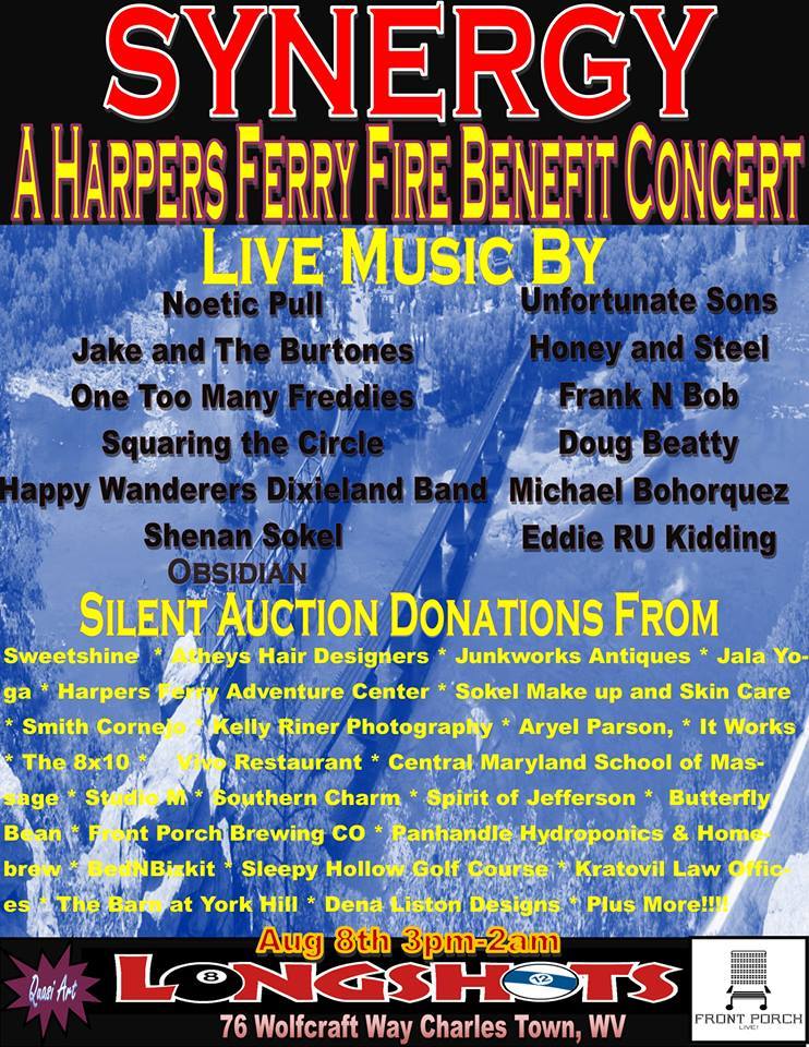 Synergy: A Concert and Silent Auction to Benefit Those Affected by the Harper’s Ferry Fires- Sat. Aug 8