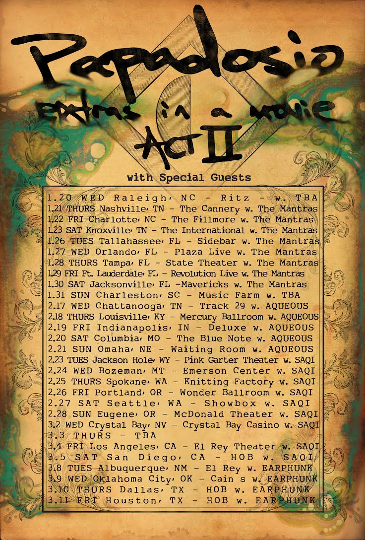 PAPADOSIO ANNOUNCES WINTER TOUR “EXTRAS IN A MOVIE – ACT II”