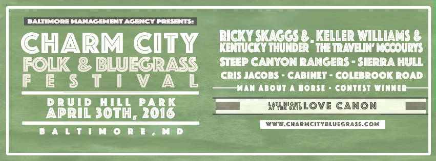 CHARM CITY FOLK AND BLUEGRASS FESTIVAL ANNOUNCES 2016 FESTIVAL