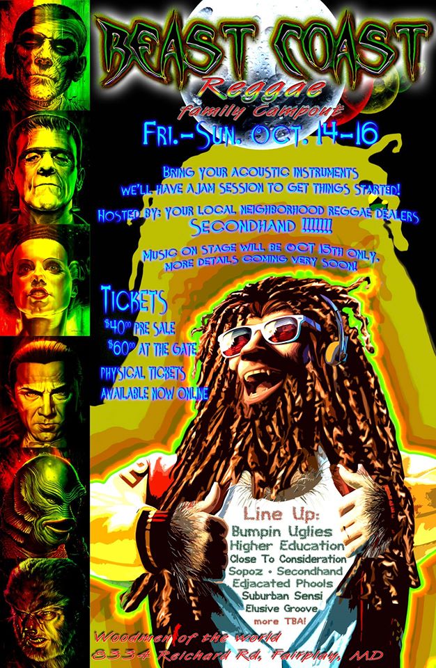 Beast Coast Reggae Festival Preview: Oct 14-16, 2016, Fairplay, MD