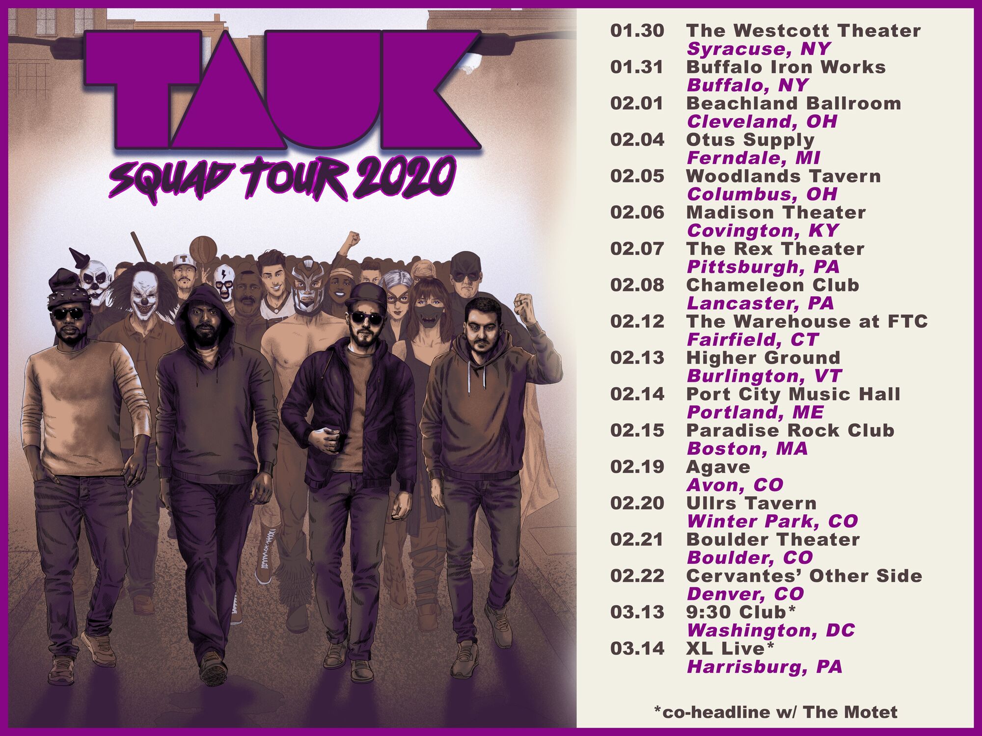TAUK Announces Winter “Squad Tour 2020 – Part 1”